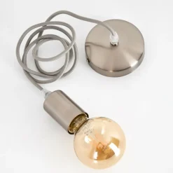 Lampes Vintages & Rétros-hofstein Suspension Cispus Nickel mat, 1 lumière