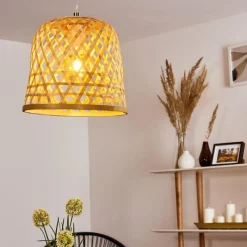 Style Boho-Chic-hofstein Suspension Ciusa Nickel mat, 1 lumière