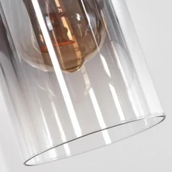 hofstein Suspension Classon Couleur bois, Noir, 4 lumières