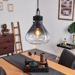 Luminaires Scandinaves-hofstein Suspension Coapilla Noir, 1 lumière