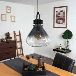 Luminaires Scandinaves-hofstein Suspension Coapilla Noir, 1 lumière