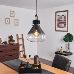 Luminaires Scandinaves-hofstein Suspension Coapilla Noir, 1 lumière