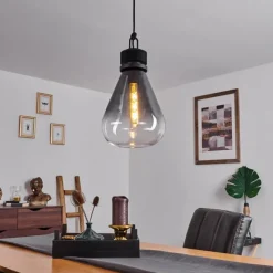 Luminaires Scandinaves-hofstein Suspension Coapilla Noir, 1 lumière