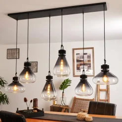hofstein Suspension Coapilla Noir, 6 lumières