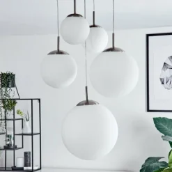 hofstein Suspension Cochuna Nickel mat, 5 lumières