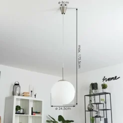 hofstein Suspension Cochuna Nickel mat, 1 lumière