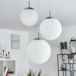 hofstein Suspension Cochuna Nickel mat, 3 lumières