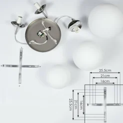 hofstein Suspension Cochuna Nickel mat, 3 lumières