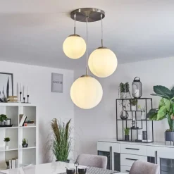 hofstein Suspension Cochuna Nickel mat, 3 lumières