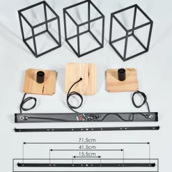 Lampes Vintages & Rétros-hofstein Suspension Colebrook Noir, 3 lumières