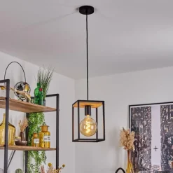 Lampes Industrielles-hofstein Suspension Colebrook Noir, 1 lumière