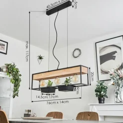 Luminaires Scandinaves-hofstein Suspension Colebrook Noir, 3 lumières