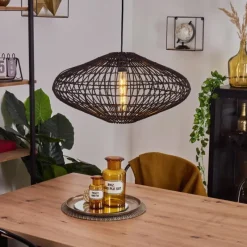 Style Boho-Chic-hofstein Suspension Colimau Noir, 1 lumière