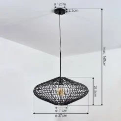 Style Boho-Chic-hofstein Suspension Colimau Noir, 1 lumière