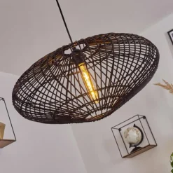 Style Boho-Chic-hofstein Suspension Colimau Noir, 1 lumière