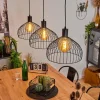 Style Boho-Chic-hofstein Suspension Corcovado Noir, 3 lumières