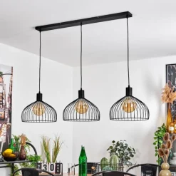 Style Boho-Chic-hofstein Suspension Corcovado Noir, 3 lumières