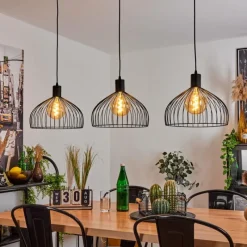 Style Boho-Chic-hofstein Suspension Corcovado Noir, 3 lumières