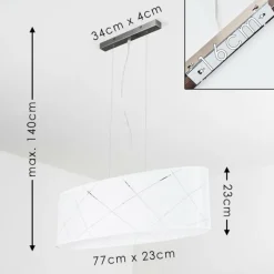 Lampes En Tissu-hofstein Suspension Corfu Argenté, 3 lumières