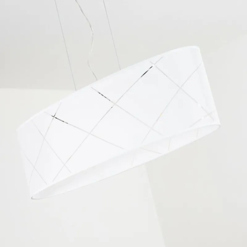 Lampes En Tissu-hofstein Suspension Corfu Argenté, 3 lumières