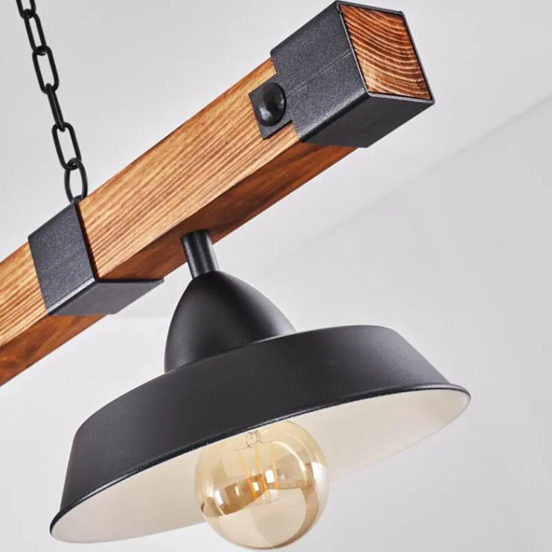 Lampes En Bois-hofstein Suspension Corippo Brun, Noir, 2 lumières