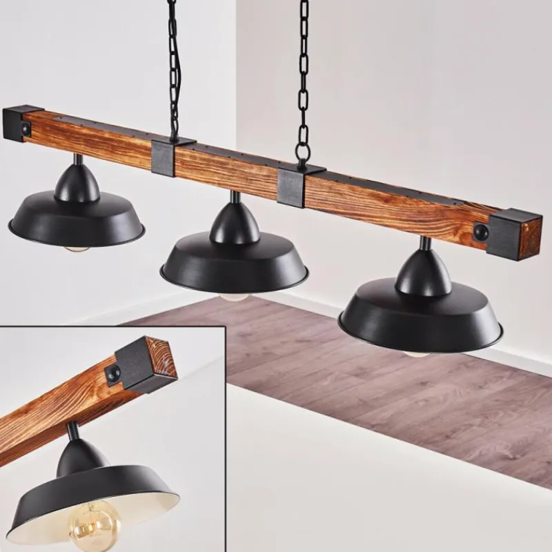 hofstein Suspension Corippo Noir, 3 lumières