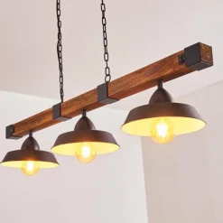 hofstein Suspension Corippo Noir, 3 lumières