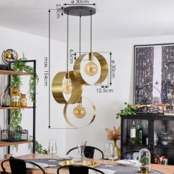 Lampes Vintages & Rétros-hofstein Suspension Couma Gris, Noir, 1 lumière