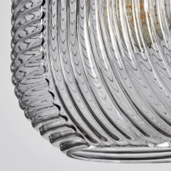 Suspension Verre Fumé-hofstein Suspension Crabinaille Noir, 1 lumière