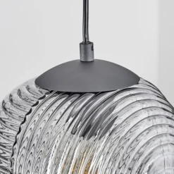 Suspension Verre Fumé-hofstein Suspension Crabinaille Noir, 1 lumière