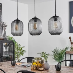 hofstein Suspension Crabinaille Noir, 3 lumières* Suspensions