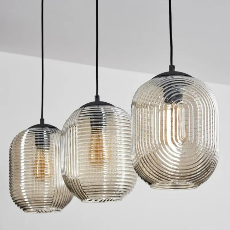 hofstein Suspension Crabinaille Noir, 3 lumières* Suspensions