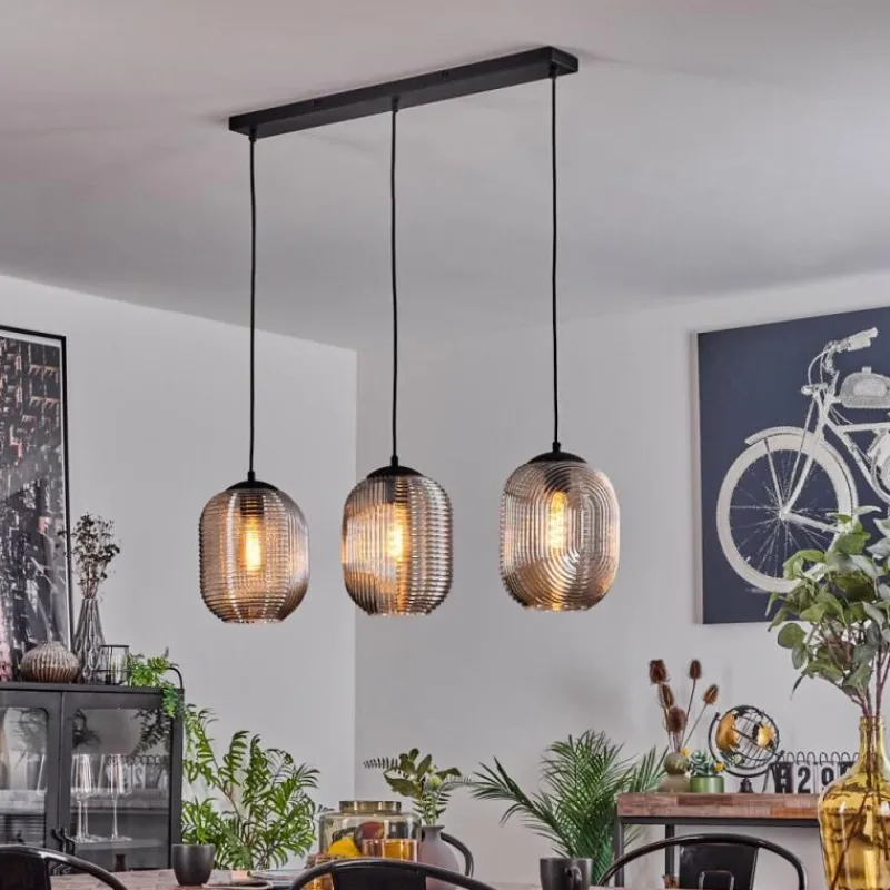 hofstein Suspension Crabinaille Noir, 3 lumières* Suspensions