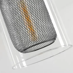 hofstein Suspension Crucible Gris, Noir, 3 lumières