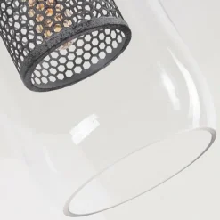 hofstein Suspension Crucible Gris, Noir, 4 lumières