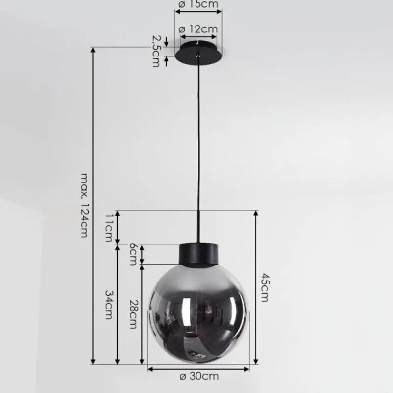 hofstein Suspension Cumuato Noir, 1 lumière