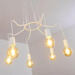 hofstein Suspension Cuyama Blanc, 6 lumières