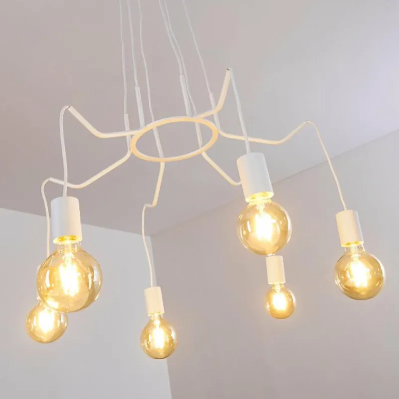 hofstein Suspension Cuyama Blanc, 6 lumières