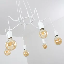 hofstein Suspension Cuyama Blanc, 6 lumières