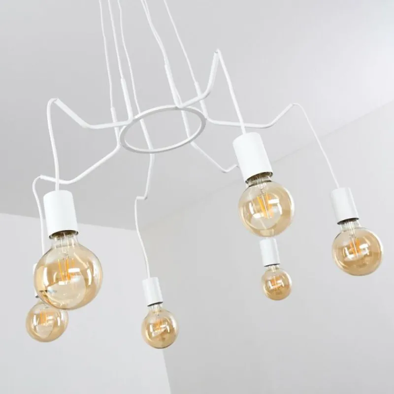 hofstein Suspension Cuyama Blanc, 6 lumières