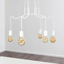 hofstein Suspension Cuyama Blanc, 6 lumières