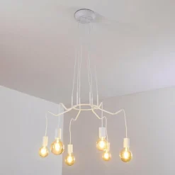 hofstein Suspension Cuyama Blanc, 6 lumières