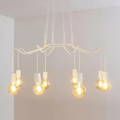 hofstein Suspension Cuyama Blanc, 8 lumières* Suspensions