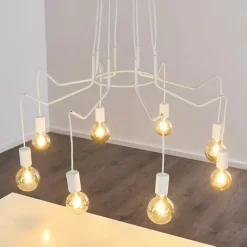 hofstein Suspension Cuyama Blanc, 8 lumières* Suspensions