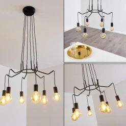 hofstein Suspension Cuyama Noir, 6 lumières