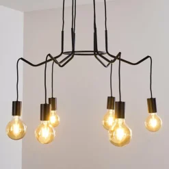 hofstein Suspension Cuyama Noir, 6 lumières