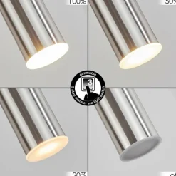 hofstein Suspension Dalheim LED Nickel mat, 3 lumières* Éclairage Led