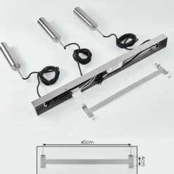 hofstein Suspension Dalheim LED Nickel mat, 3 lumières* Éclairage Led