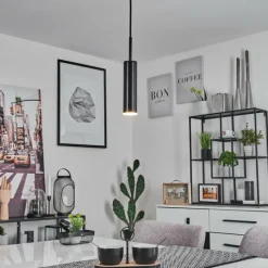 hofstein Suspension Dalheim LED Noir, 1 lumière* Éclairage Led