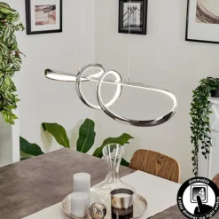 hofstein Suspension Dauntey LED Nickel mat, 1 lumière